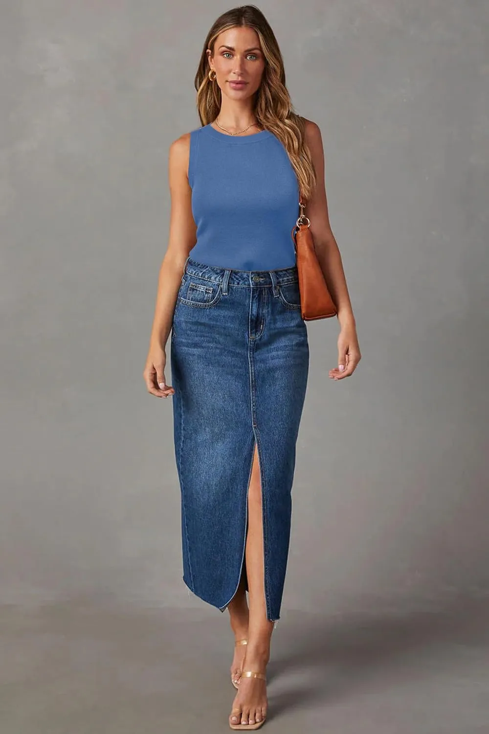 Arach&Cloz Women's Non See Through Summer Business Casual Tanks 2025
