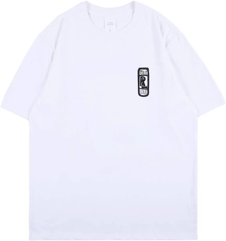 Arnodefrance Men Vintage Graphic Printing T-Shirt Hip Hop Rapper Tee Shirt Cotton Short Sleeve Shirt