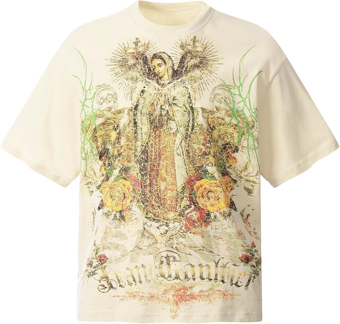 Arnodefrance Men Vintage Graphic Printing T-Shirt Hip Hop Rapper Tee Shirt Cotton Short Sleeve Shirt