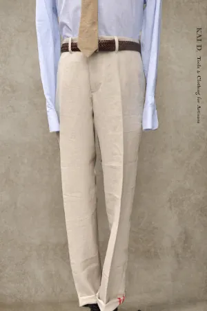 Belgian Linen Borough Pants - Natural - 30, 32, 34, 36