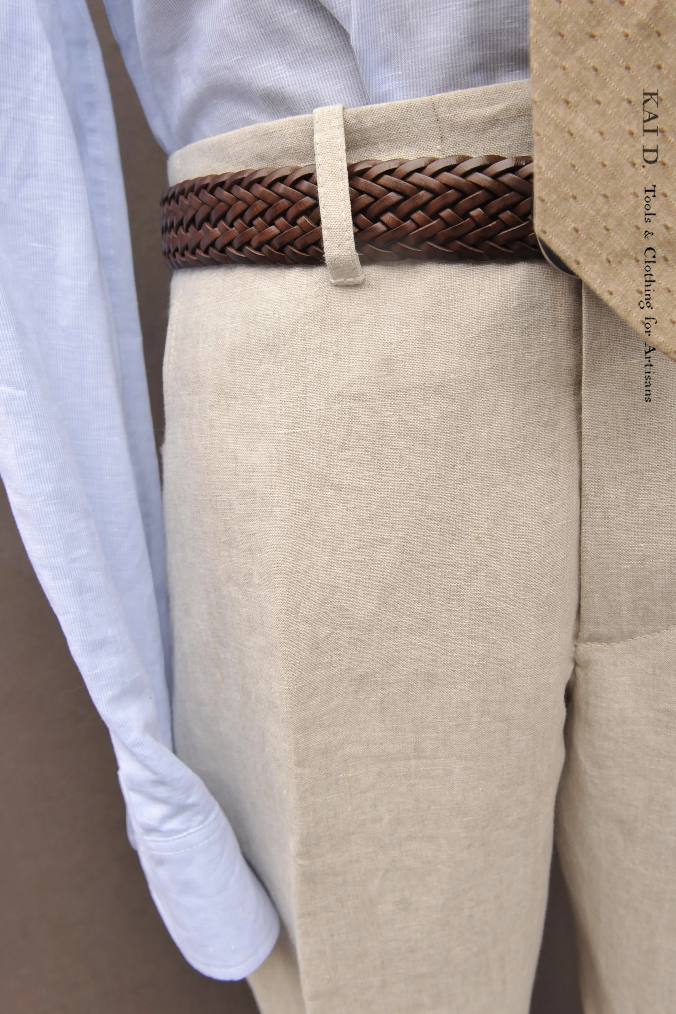 Belgian Linen Borough Pants - Natural - 30, 32, 34, 36