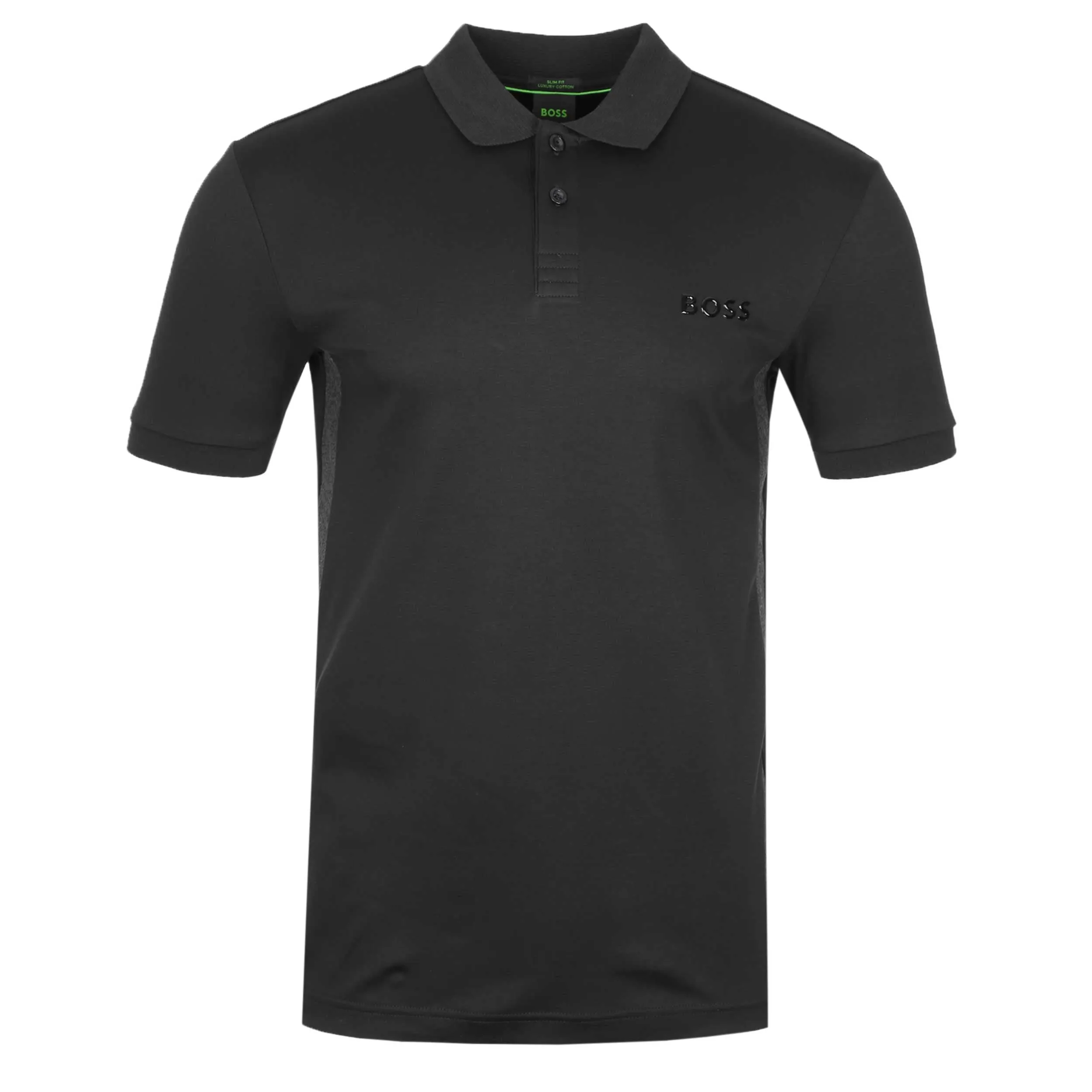 BOSS Paule Mirror Polo Shirt in Black