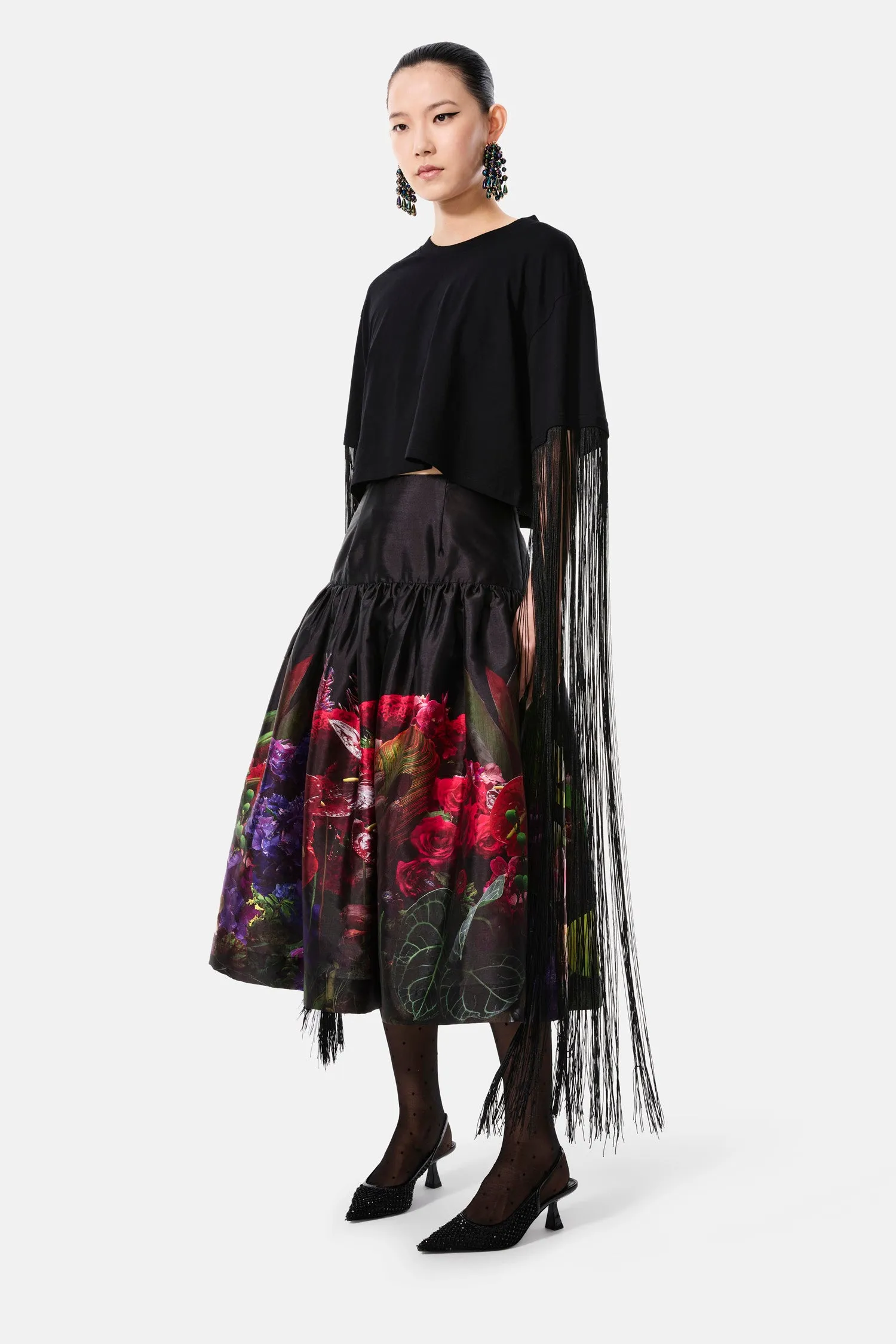 flower whisper tiered skirt