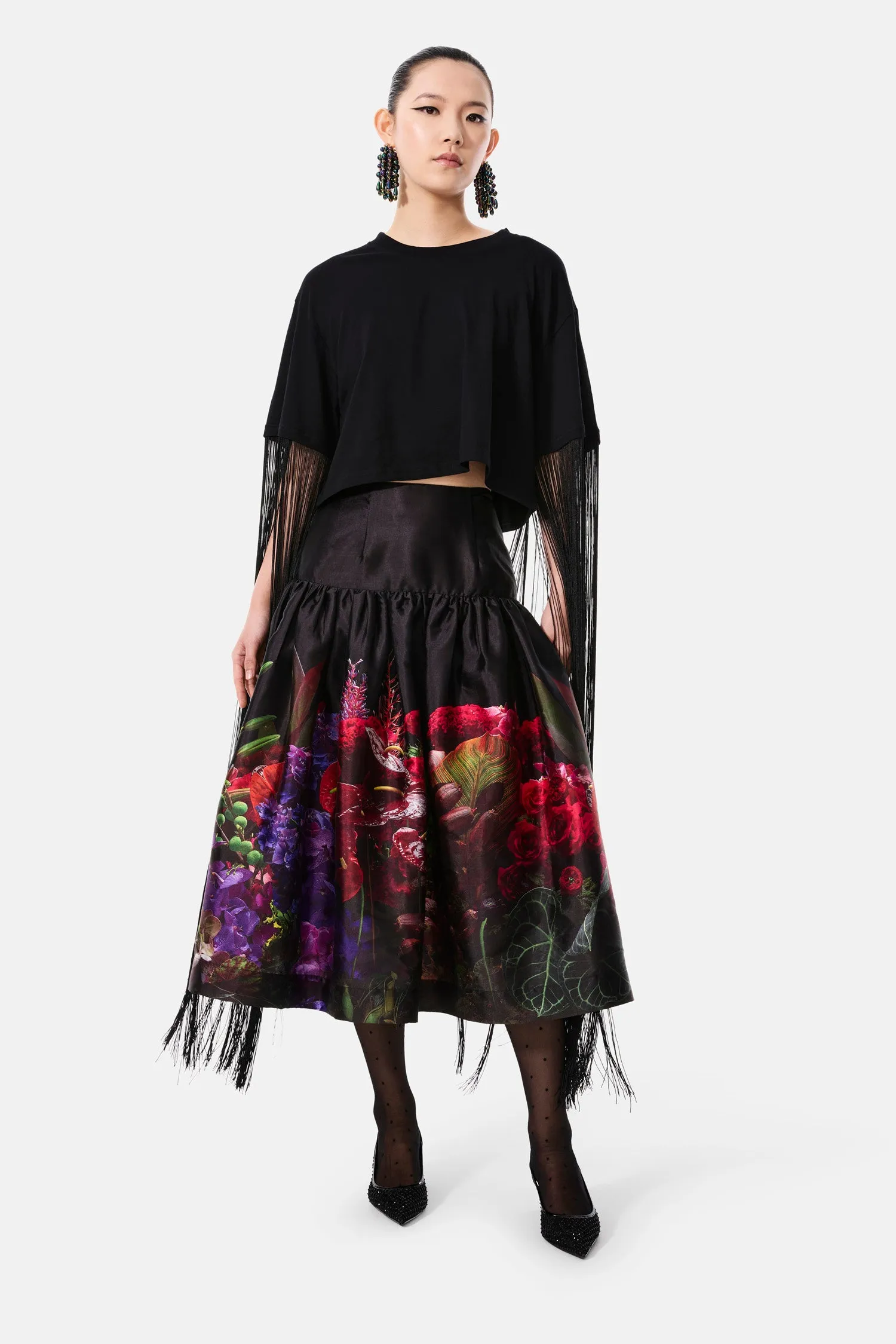 flower whisper tiered skirt
