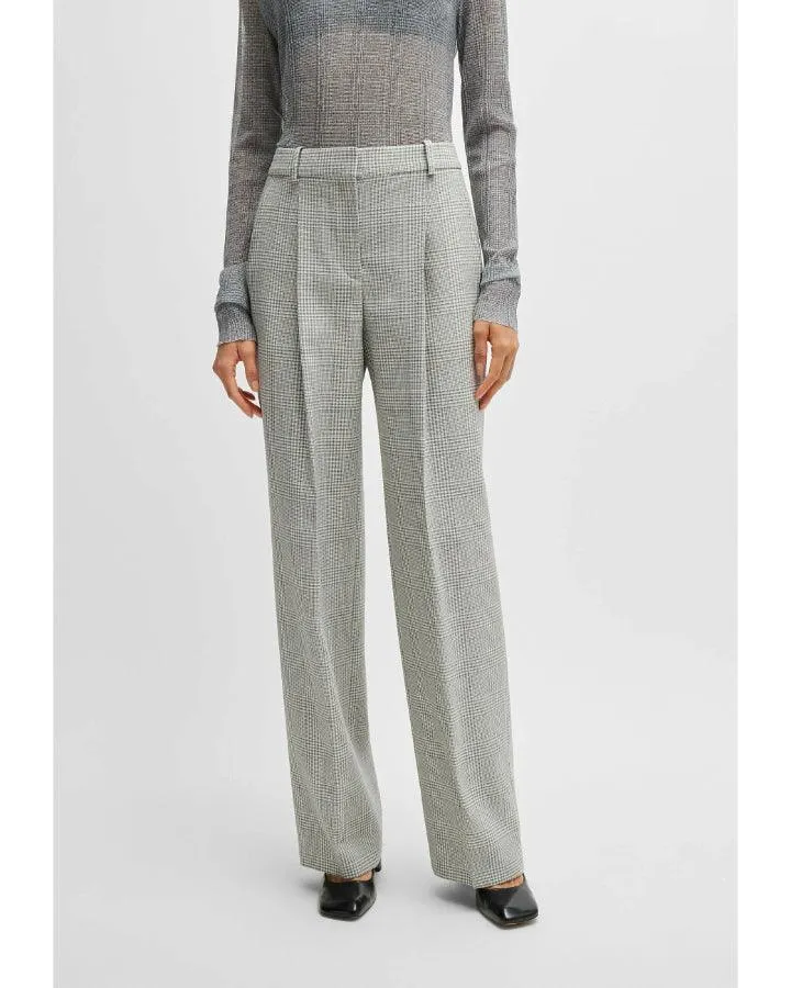 Hugo Boss Tanity Check Wool Pant