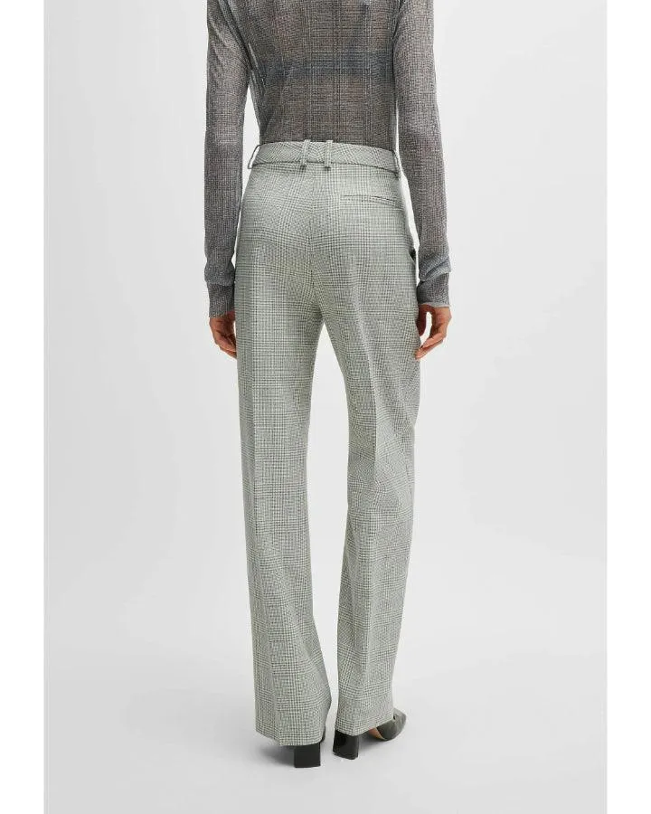 Hugo Boss Tanity Check Wool Pant