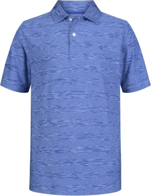 IZOD Boys' Short Sleeve Performance Stripe Polo Shirt