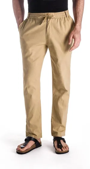MUSE FATH Mens Linen Drawstring Casual Beach Pants-Lightweight Summer Trousers