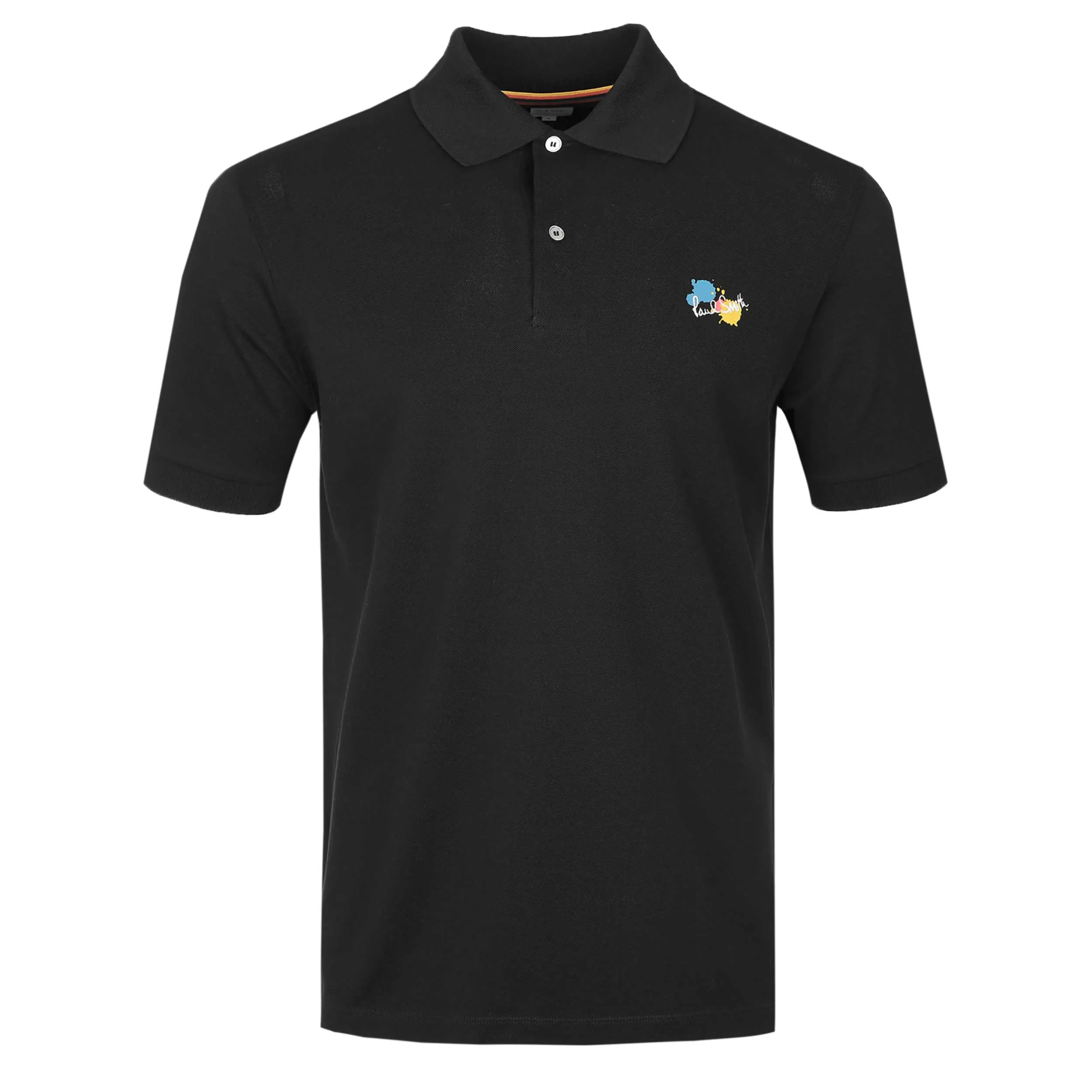 Paul Smith Paint Splatter Polo Shirt in Black