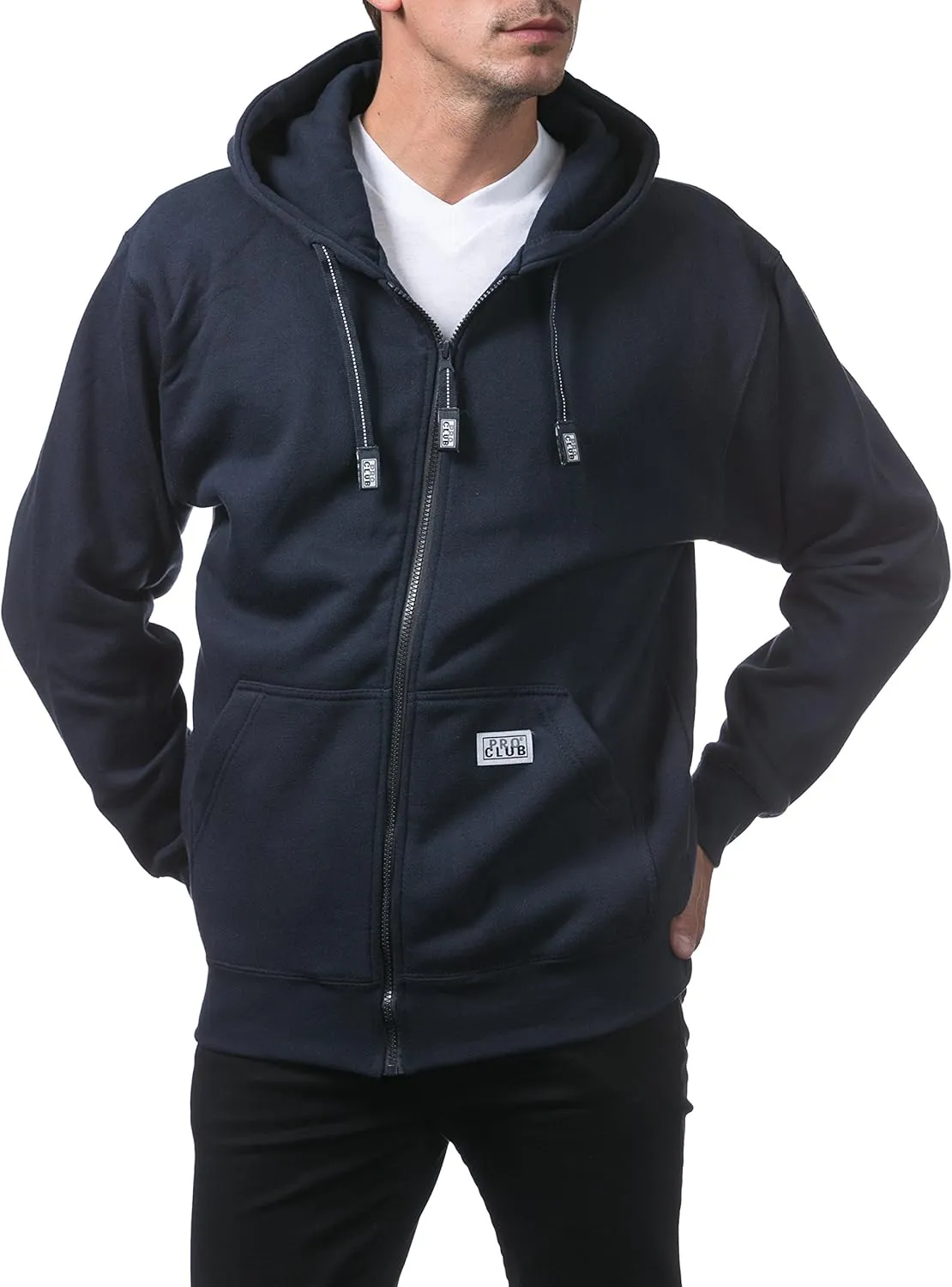 Pro Club Men's Heavyweight Full Zip Fleece Hoodie