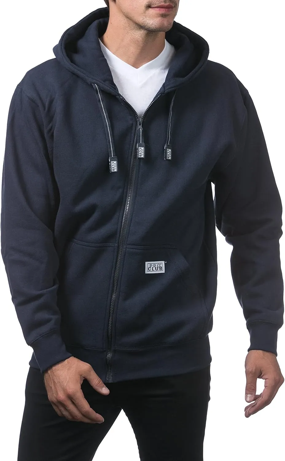 Pro Club Men's Heavyweight Full Zip Fleece Hoodie