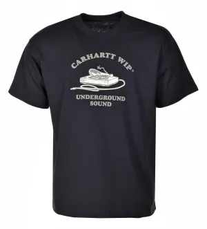 Short Sleeve Underground Sound T Shirt Black