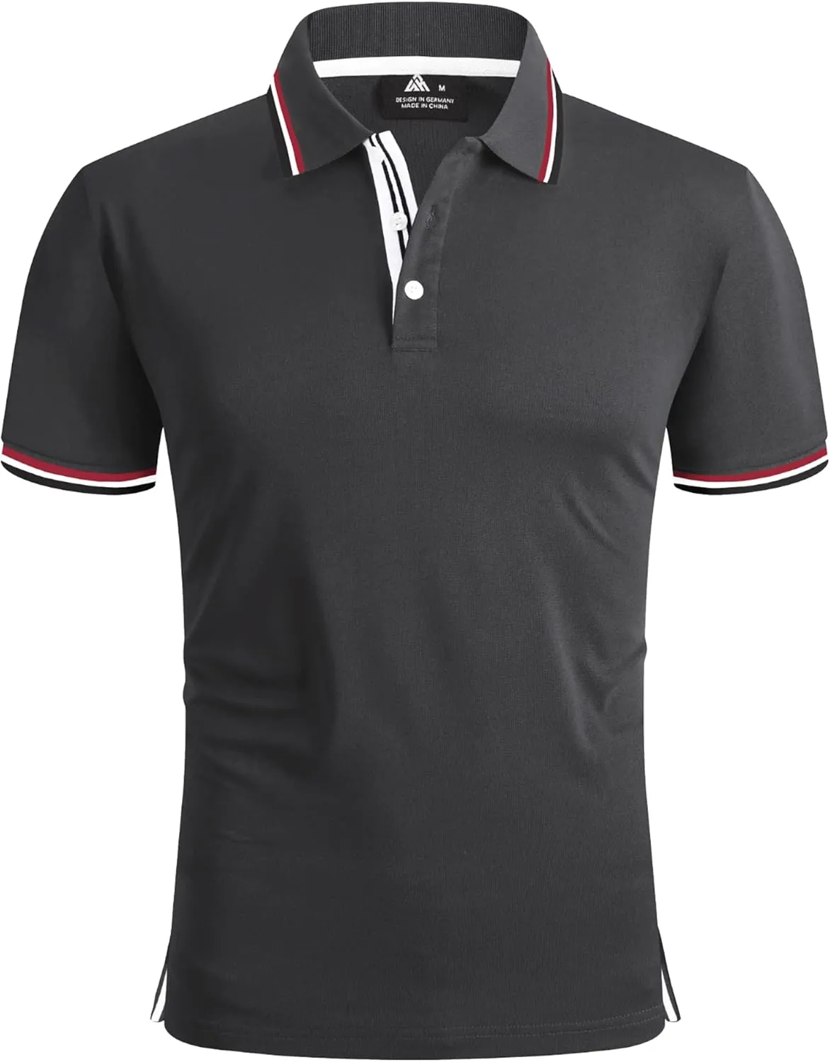 V VALANCH Mens Golf Polo Shirts Short Sleeve Moisture Wicking Golf Polo Shirts Collared Athletic Tennis Shirt