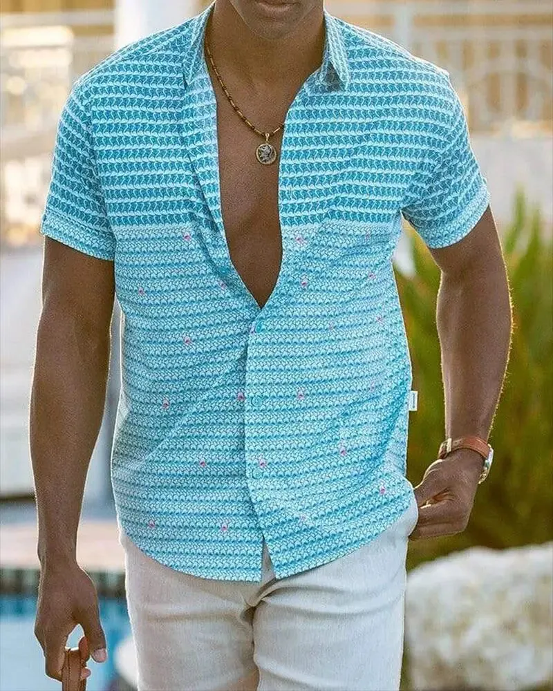 Wiaofellas  -  Striped Multi-Color Short Sleeved Polo Shirt, Monotonous And Breathable Polo Shirt, Men's Clothing